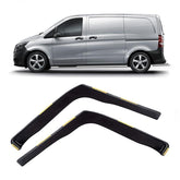 Mercedes Vito W447 2014 - On Stx Wind Deflectors - W116 - 2pcs - Clip In Fitment - Dark Smoke